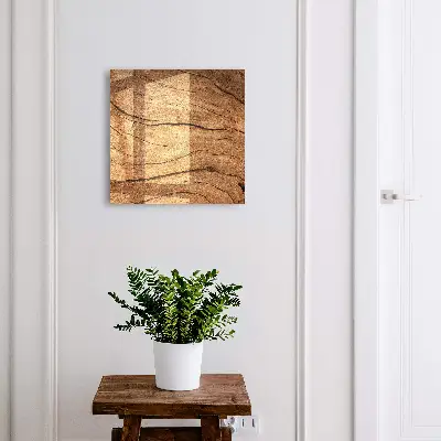 Wall mounted key box with wood texture finish