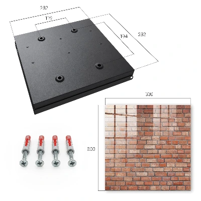 Wall-mounted key box for brick walls