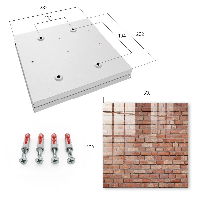 Wall-mounted key box for brick walls