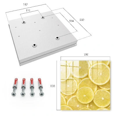 Wall mounted key box Lemon slices