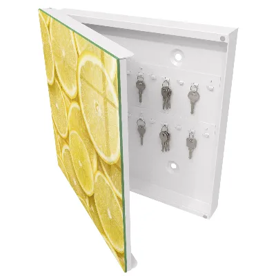 Wall mounted key box lemon slices design