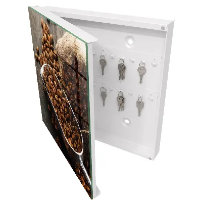 Coffee beans key box for wall