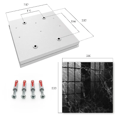 Wall mounted key box Marble depth