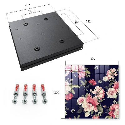Key cabinet Romantic flowers