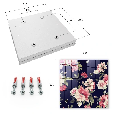 Key cabinet Romantic flowers