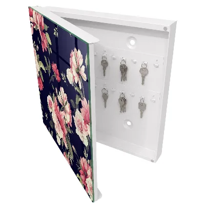 Key cabinet Romantic flowers