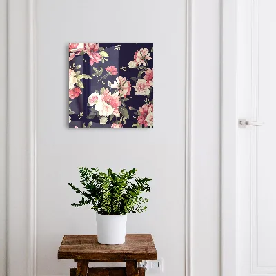 Key cabinet Romantic flowers