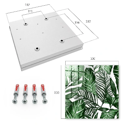 Wall mounted key box Botanical patterns
