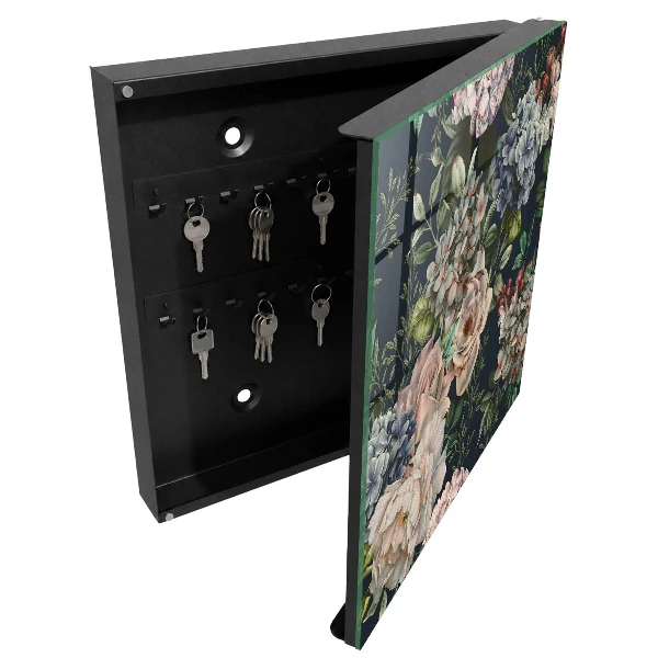 Key box for wall Floral pattern