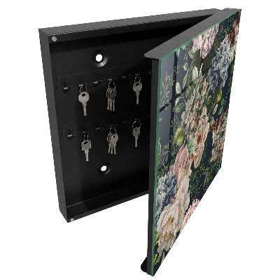 Key box for wall Floral pattern