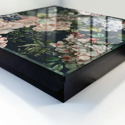 Key box for wall Floral pattern