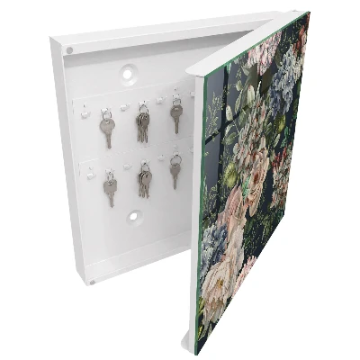Key box for wall Floral pattern