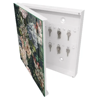 Key box for wall Floral pattern