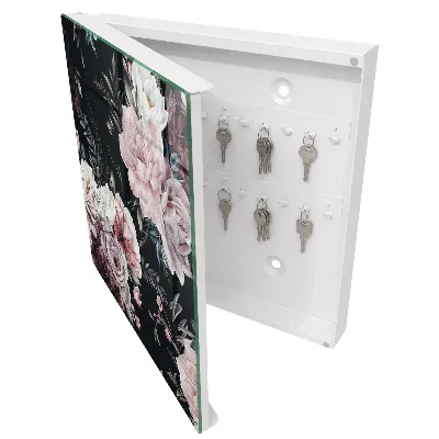 Wall mounted key box Floral charm