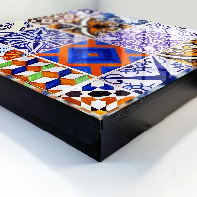 Wall mounted key box Colorful tiles