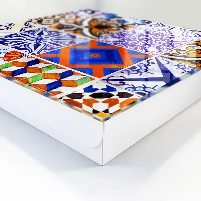 Wall mounted key box Colorful tiles