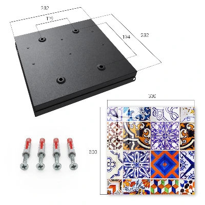 Wall mounted key box Colorful tiles