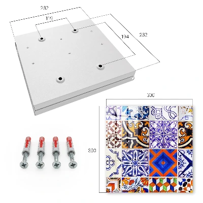 Wall mounted key box Colorful tiles