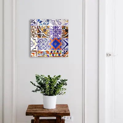 Wall mounted key box Colorful tiles