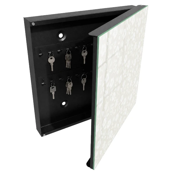 Key box for wall Floral pattern