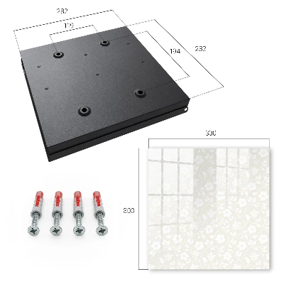 Key box for wall Floral pattern