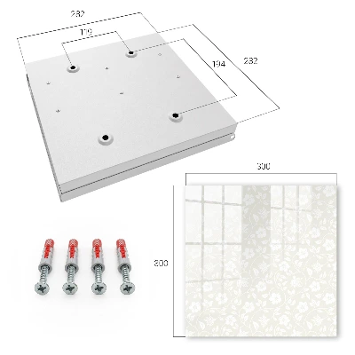 Key box for wall Floral pattern