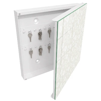 Key box for wall Floral pattern