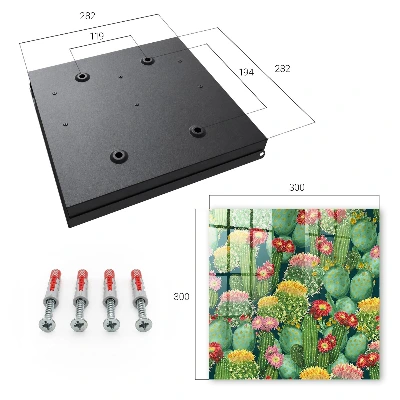 Wall mounted key box Colorful garden