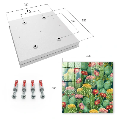 Wall mounted key box Colorful garden
