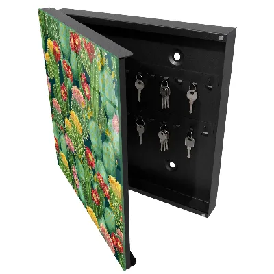 Wall mounted key box Colorful garden