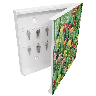 Wall mounted key box colorful garden design