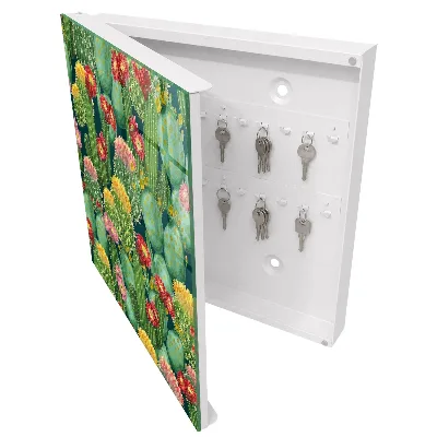 Wall mounted key box colorful garden design