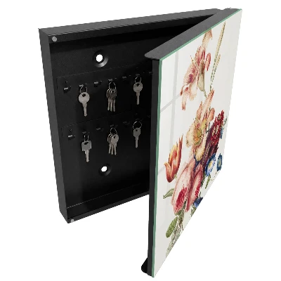 Key box for wall Colorful flowers
