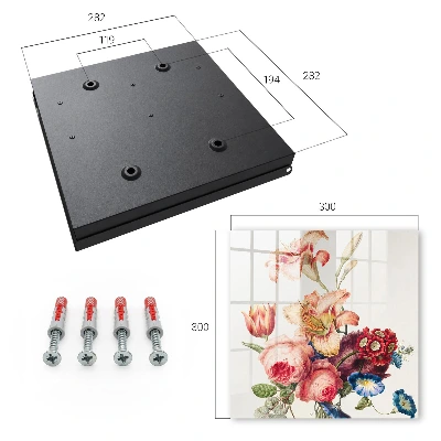 Key box for wall Colorful flowers