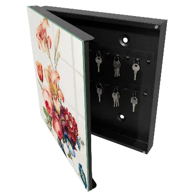 Key box for wall Colorful flowers