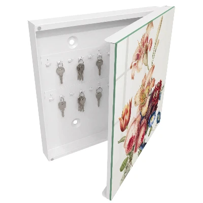 Key box for wall Colorful flowers