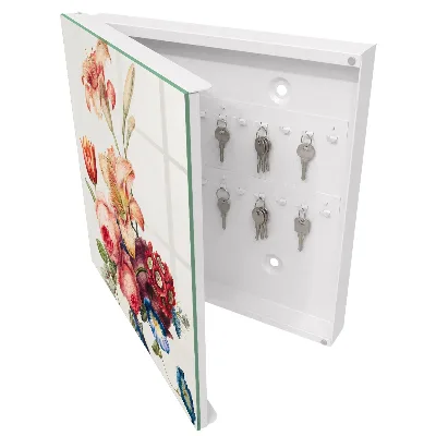 Key box for wall Colorful flowers