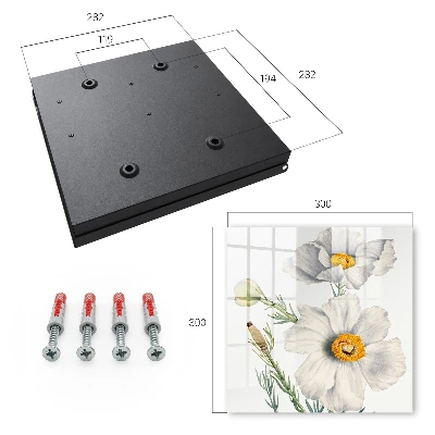 Wall mounted key box Flowers nature