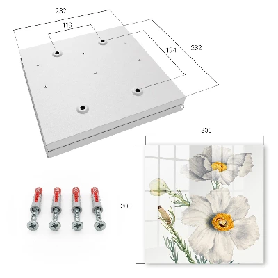 Wall mounted key box Flowers nature