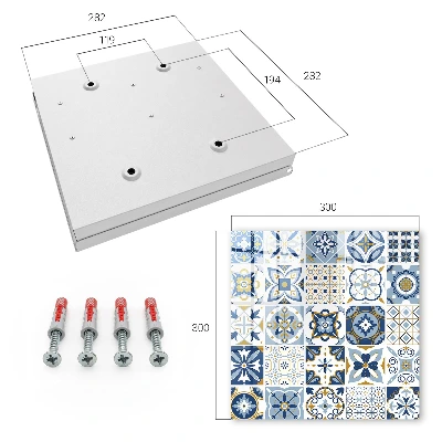 Key box for wall Colorful tiles
