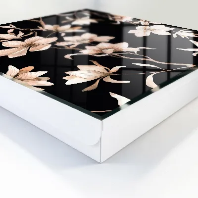 Wall mounted key box Cream flowers