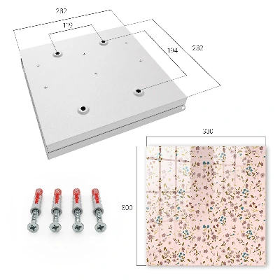 Key box for wall Floral pattern