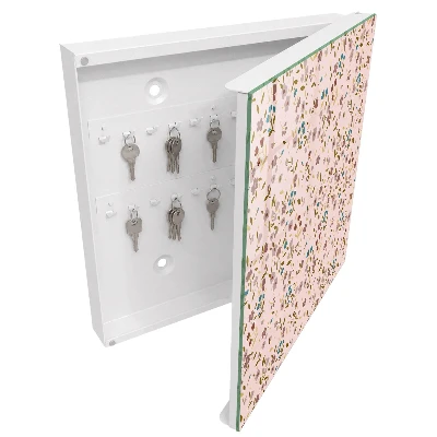 Key box for wall Floral pattern