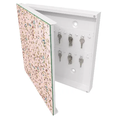 Key box for wall Floral pattern