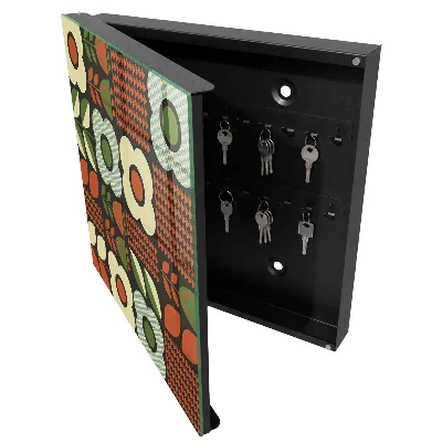 Wall mounted key box Cheerful flowers