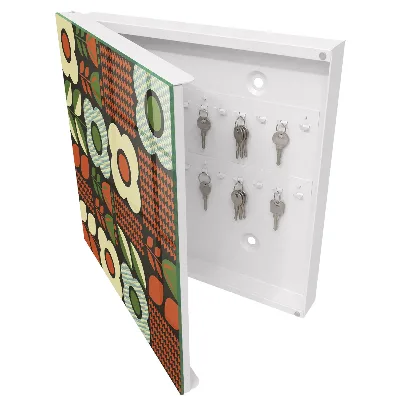 Wall mounted key box Cheerful flowers
