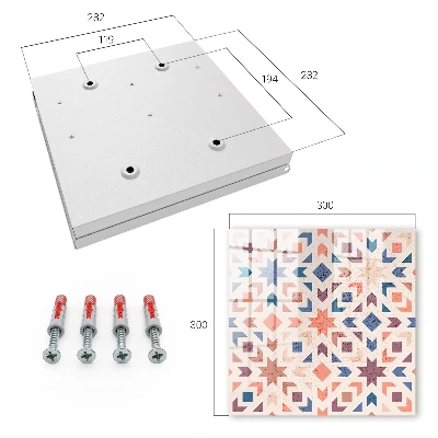 Key box for wall Geometric pattern