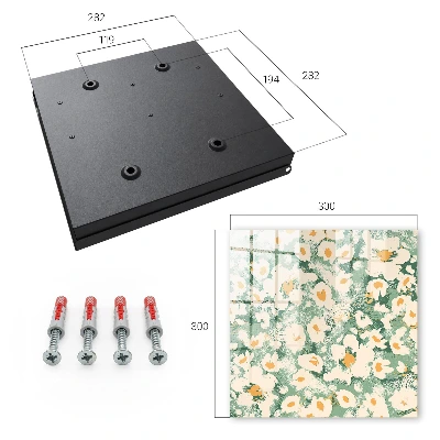 Key box for wall Floral pattern