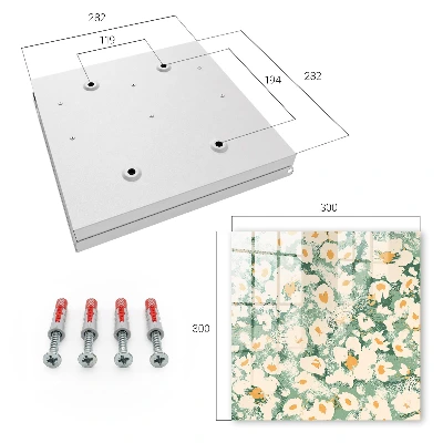 Key box for wall Floral pattern