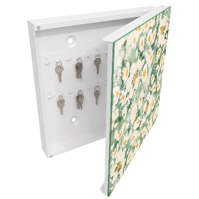 Key box for wall Floral pattern
